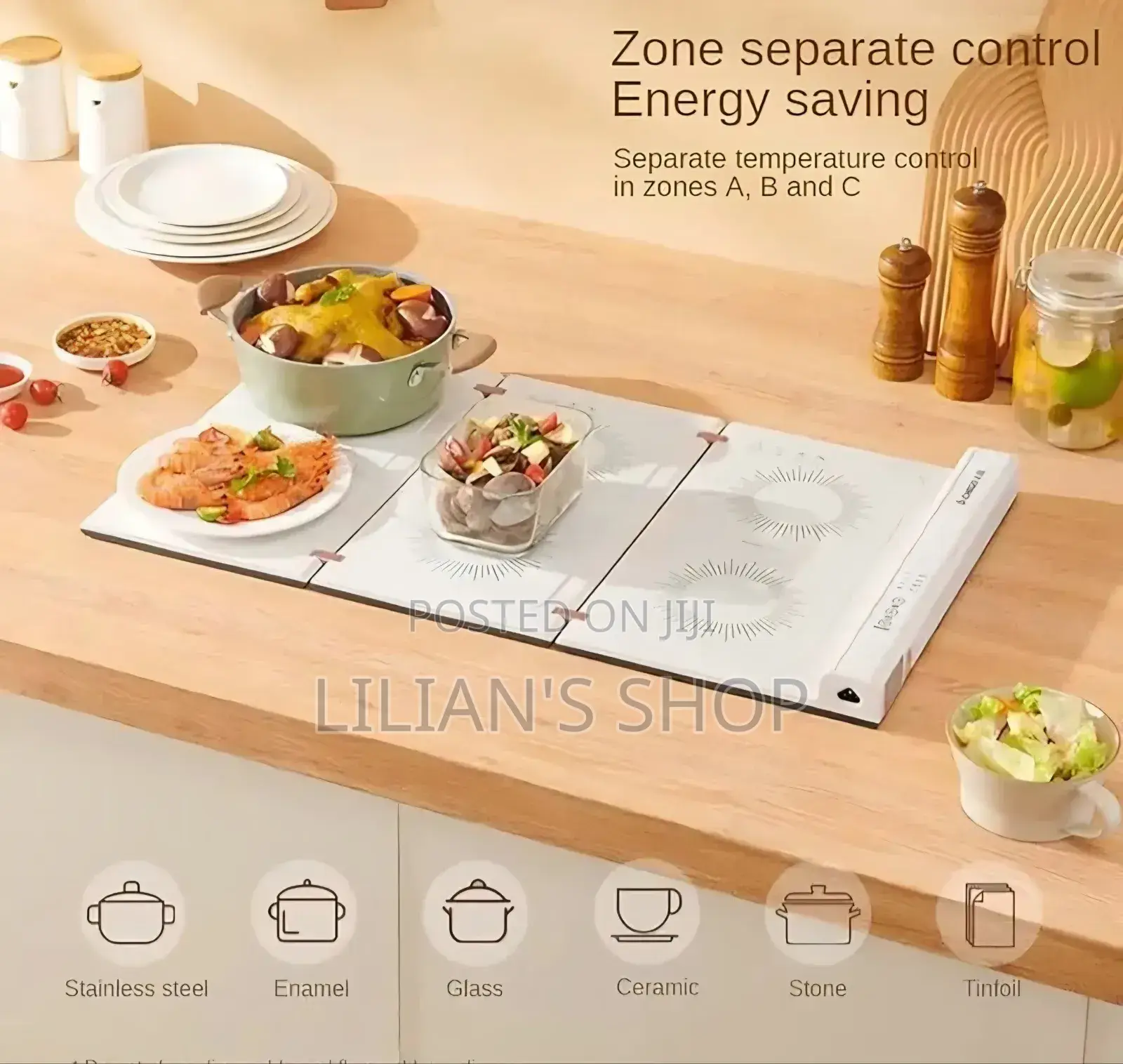Foldable Electric Food Warming Plate.