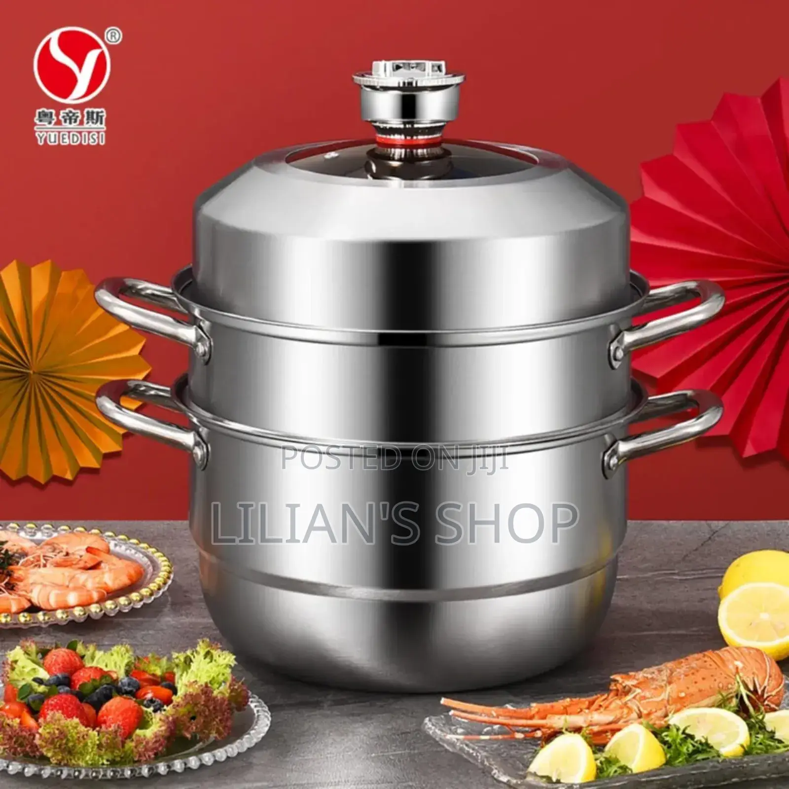 30cm Stainless Steel 3-tier Food Steamer With Timer