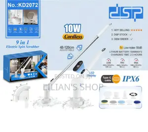 DSP Kd2072, 9-in-1 Electric Spin Scrubber