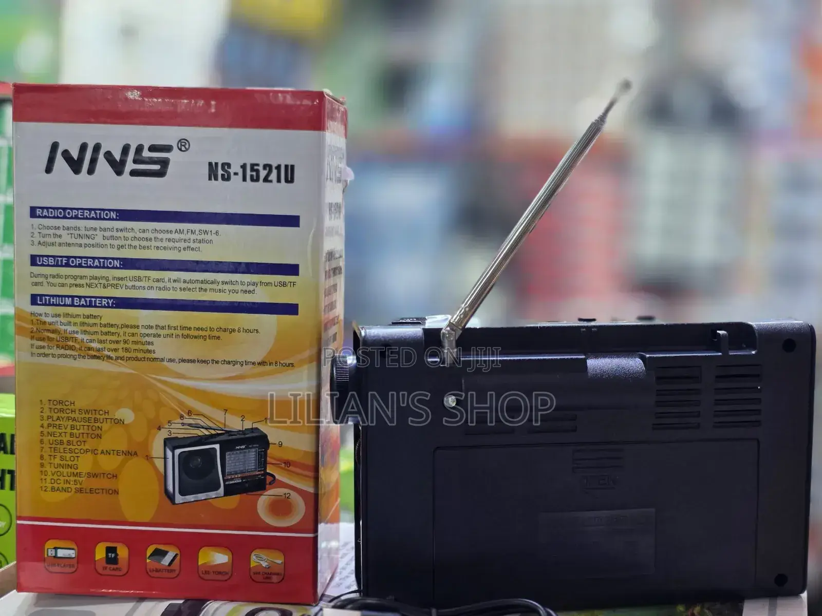 NNS Ns-1521u Portable 8-Band Radio and Music