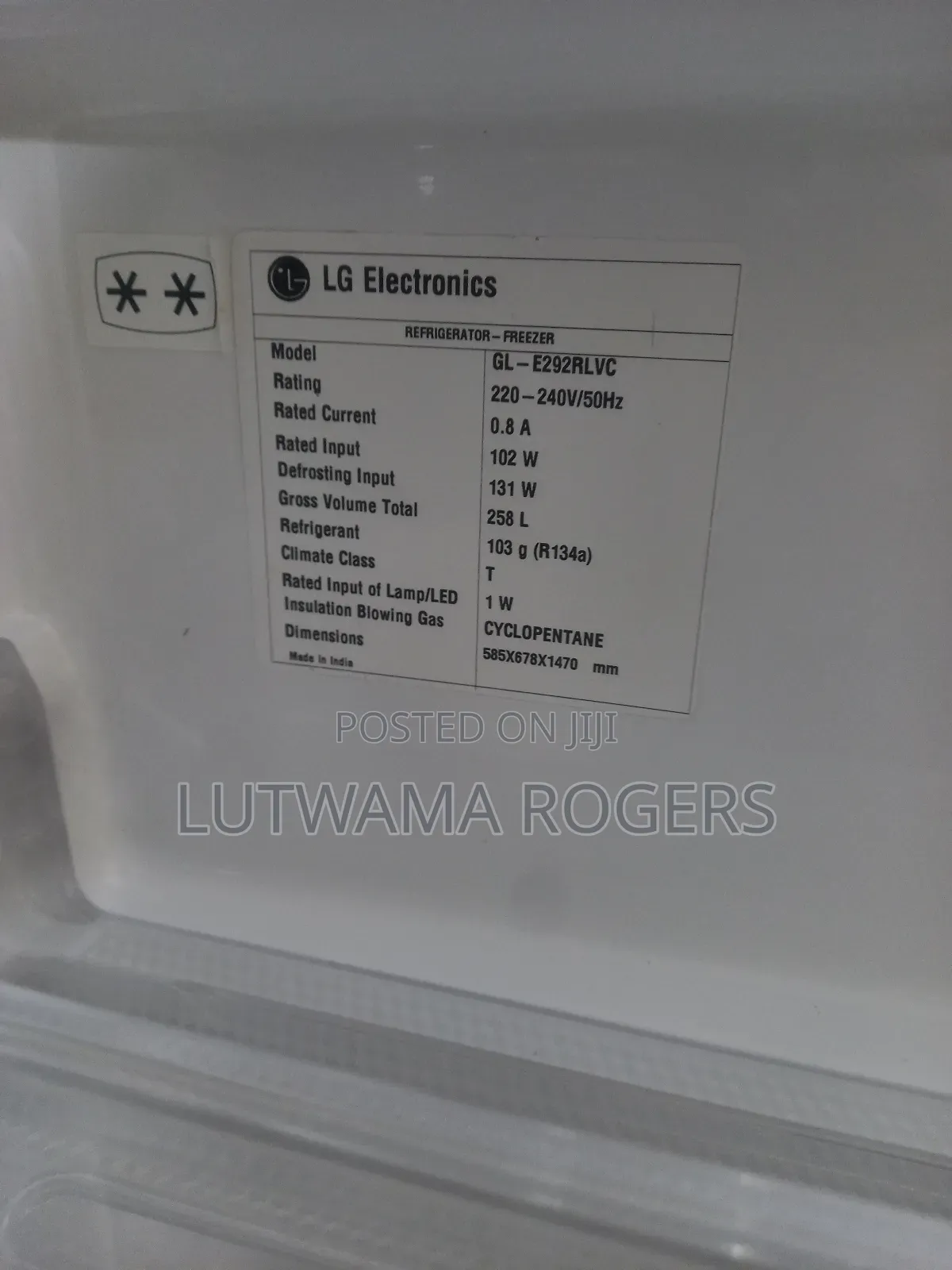 Lg Smart Inverter 258ltrs