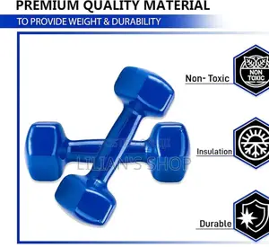 4 Kg Pair Vinyl-Coated Dumbbells.