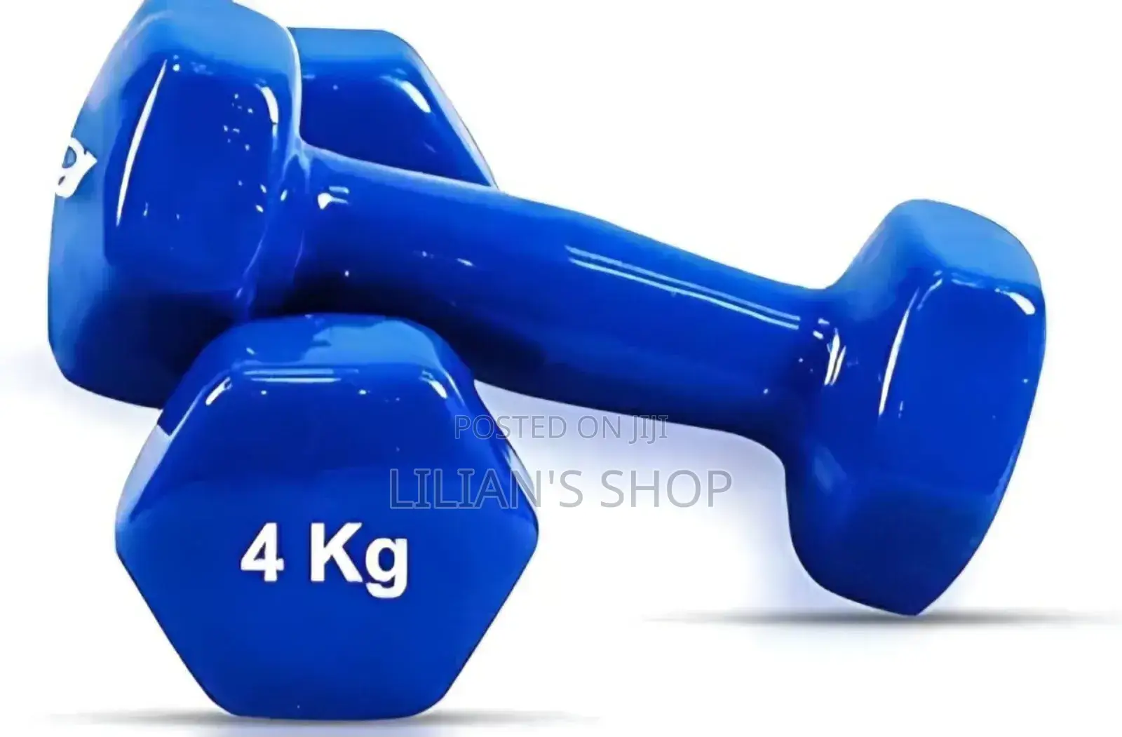 4 Kg Pair Vinyl-Coated Dumbbells.