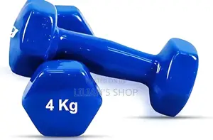 4 Kg Pair Vinyl-Coated Dumbbells.