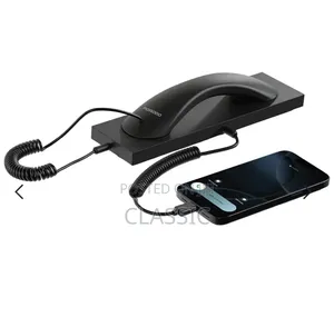 Porodo Classic Retro Phone Handset With Type-C Connector - Black