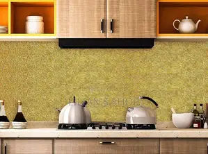Gold-Textured, Self-Adhesive, Aluminum Foil Wallpaper