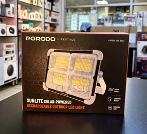 Porodo Sunlite Solar-powered Rechargeable Outdoor Led Light