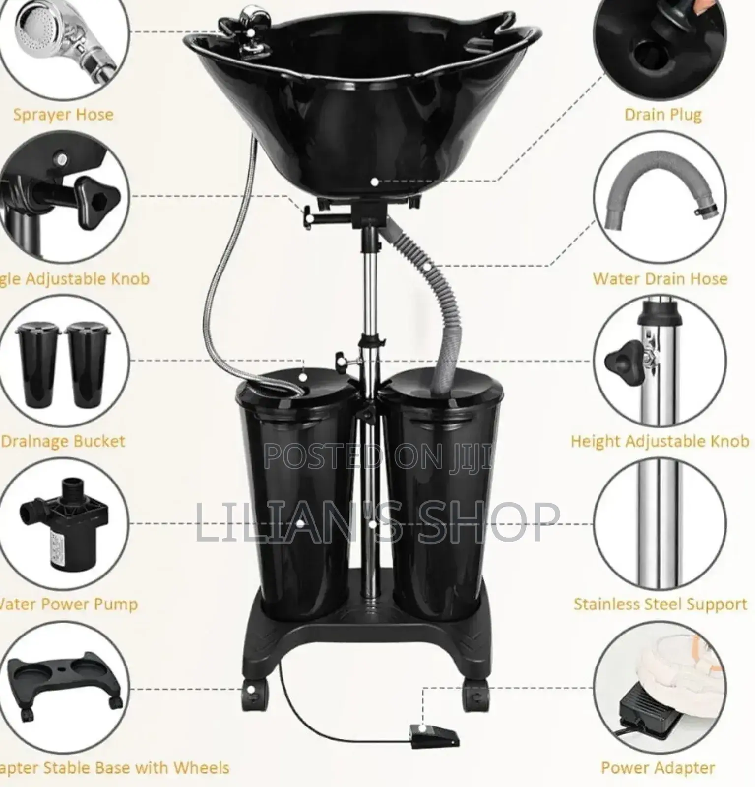 Height Adjustable Shampoo Unit