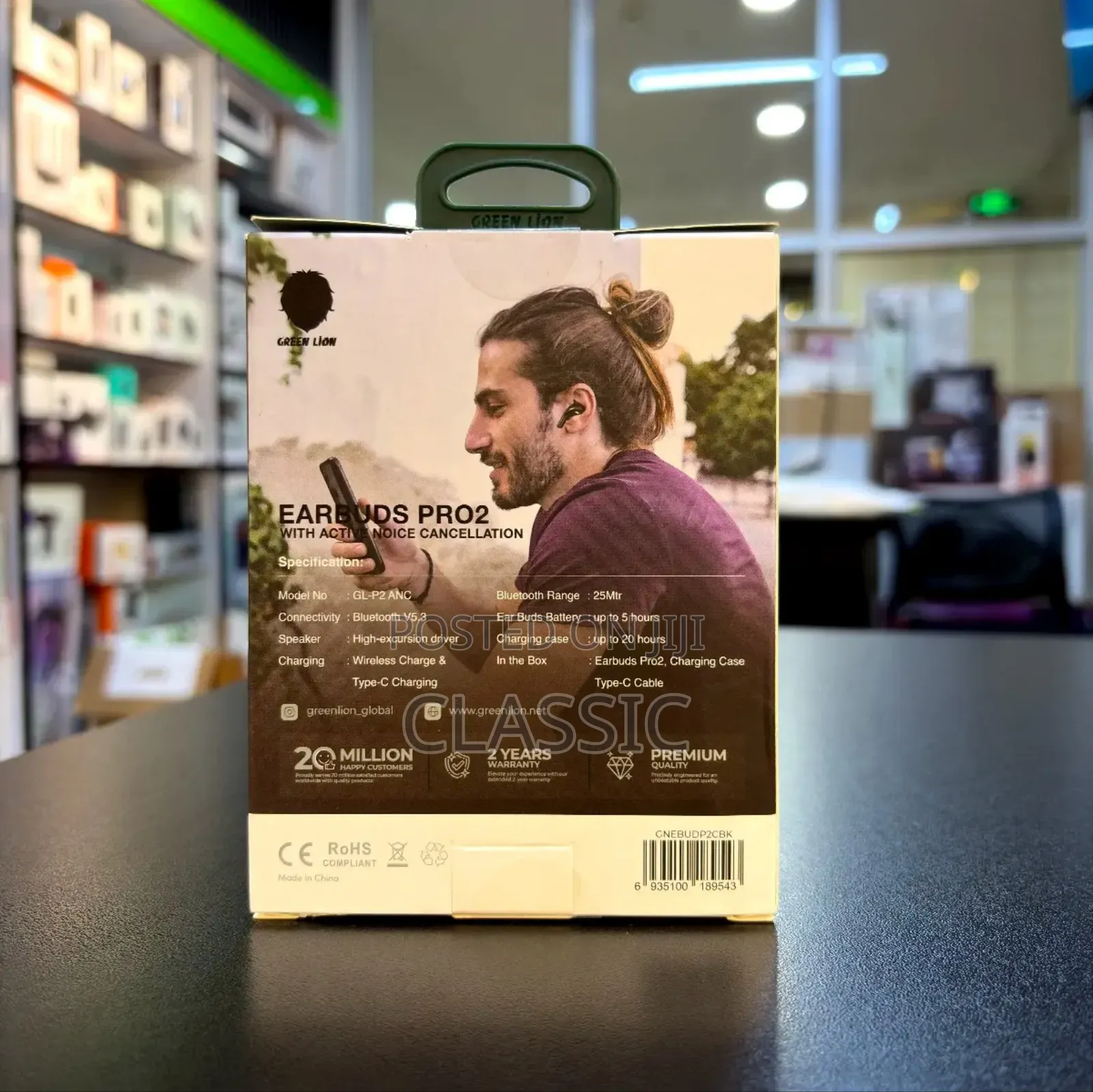 Green Lion Earbuds Pro 2 With Anc – Carbon Black