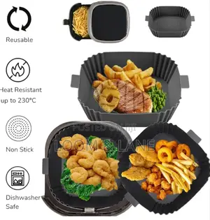 2 Pack of Squre Air Fryer Silicone Liners