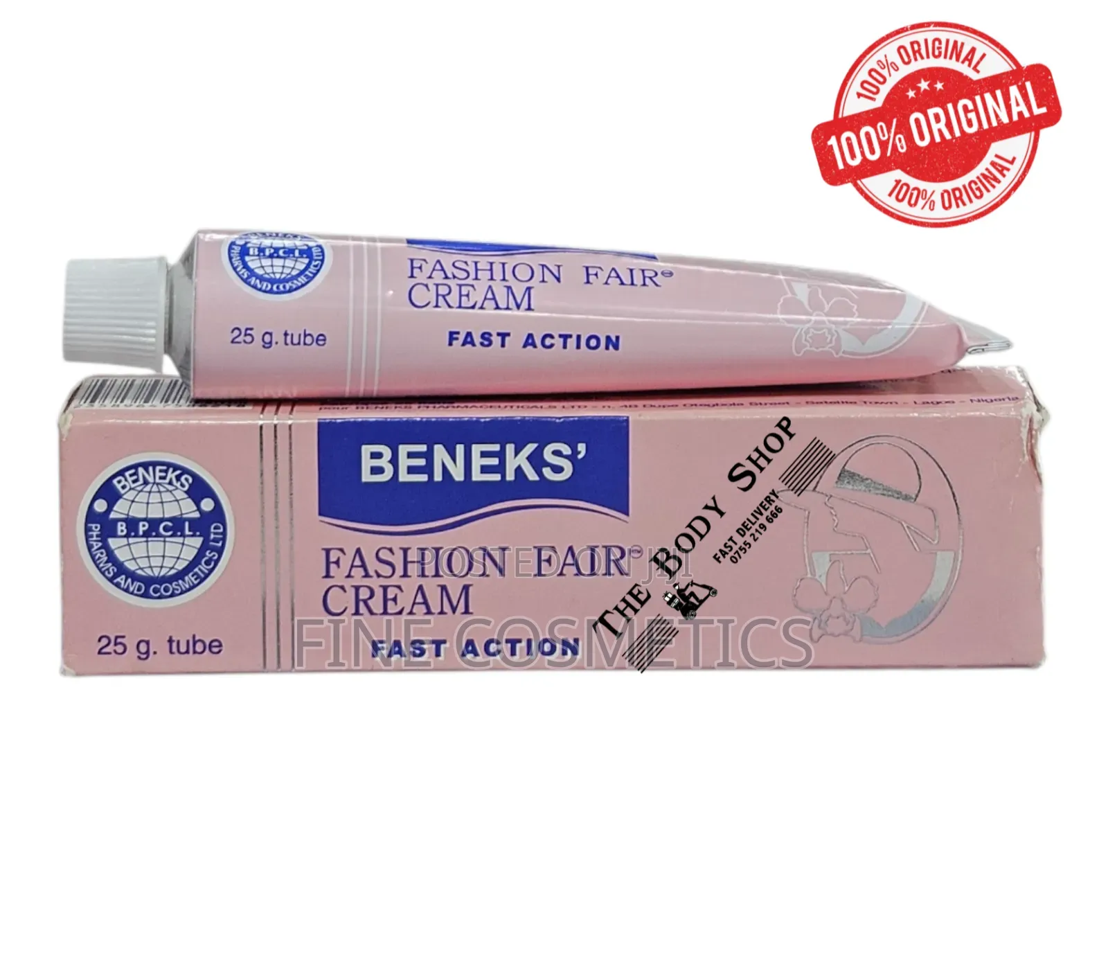 Original Beneks Fashion Fair Tube Fast Lightening Cream Tube