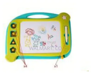 Portable Magnetic Drawing Board With Shape Stamps