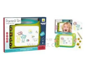 Portable Magnetic Drawing Board With Shape Stamps