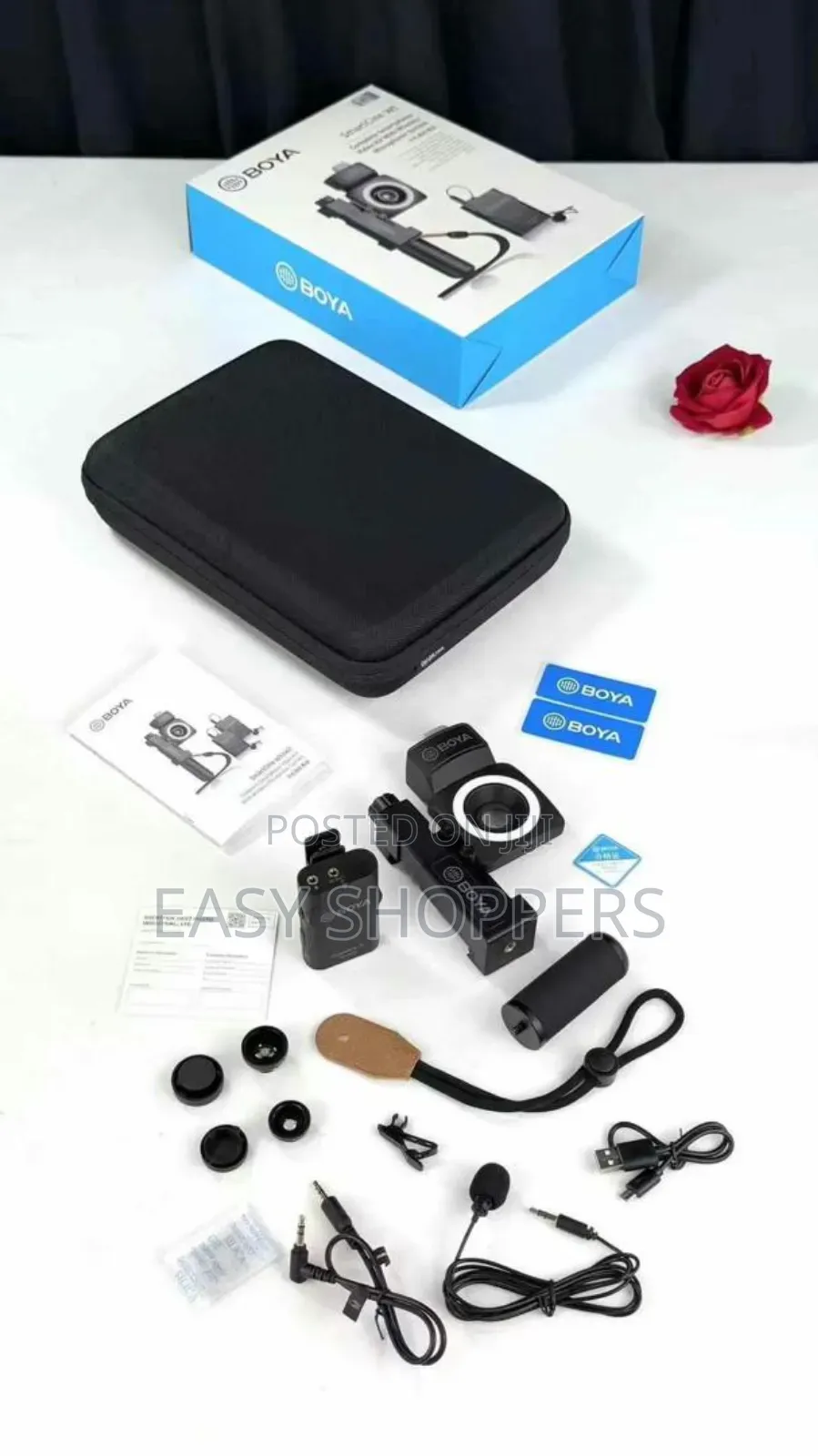 Boya Smartcine Wireless Lavalier Lapel Microphone Smartphone Video Kit