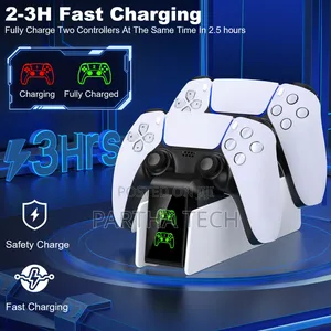 Ps5 Dual Pad Fast Charger Station With RGB