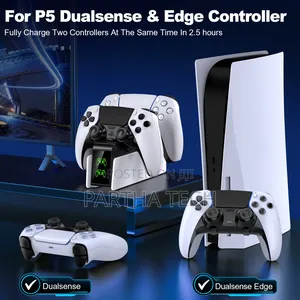Ps5 Dual Pad Fast Charger Station With RGB