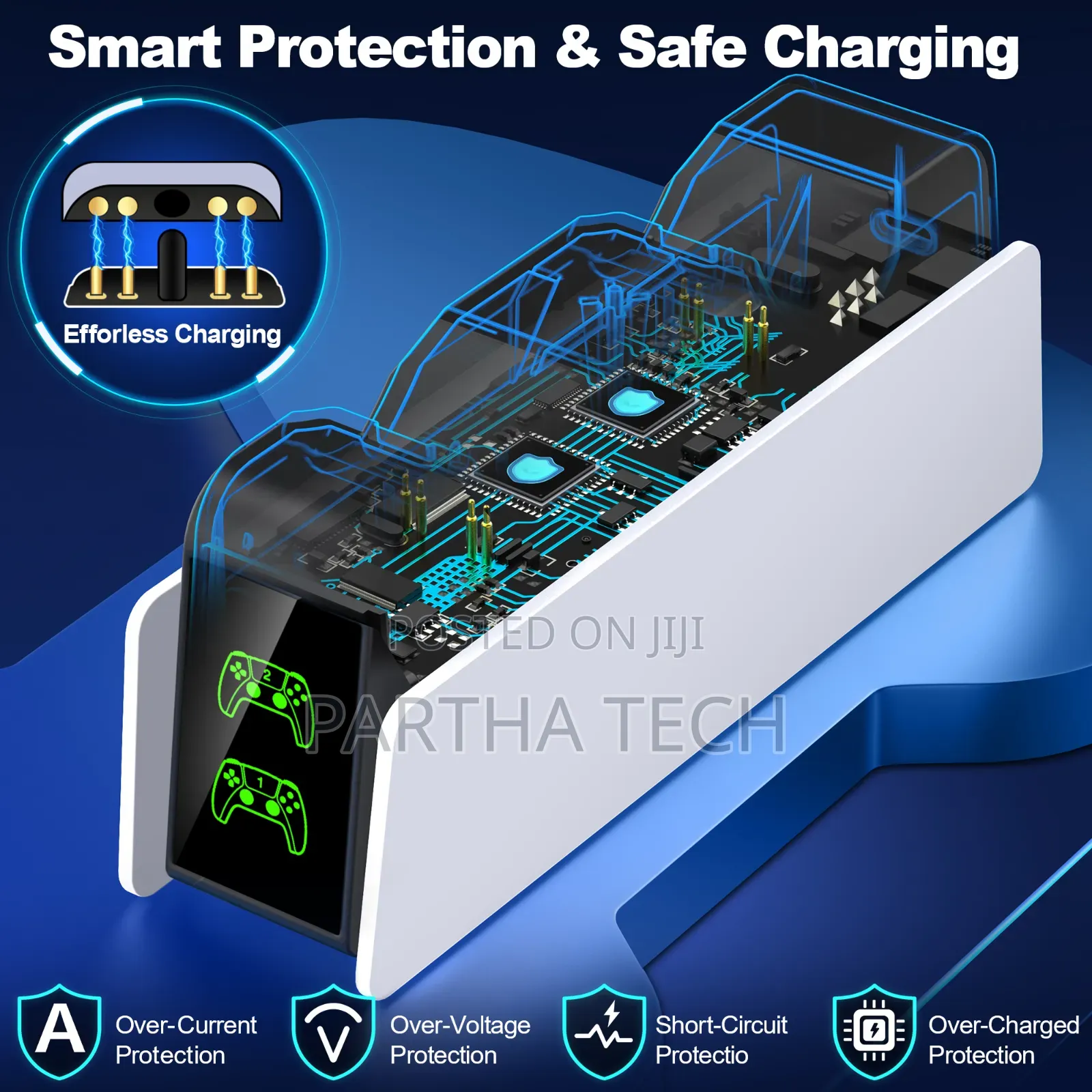 Ps5 Dual Pad Fast Charger Station With RGB