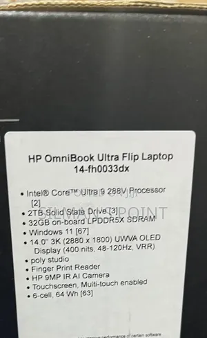 New Laptop HP OmniBook Ultra Flip 14" 32GB Intel Core Ultra 9 SSD 2T