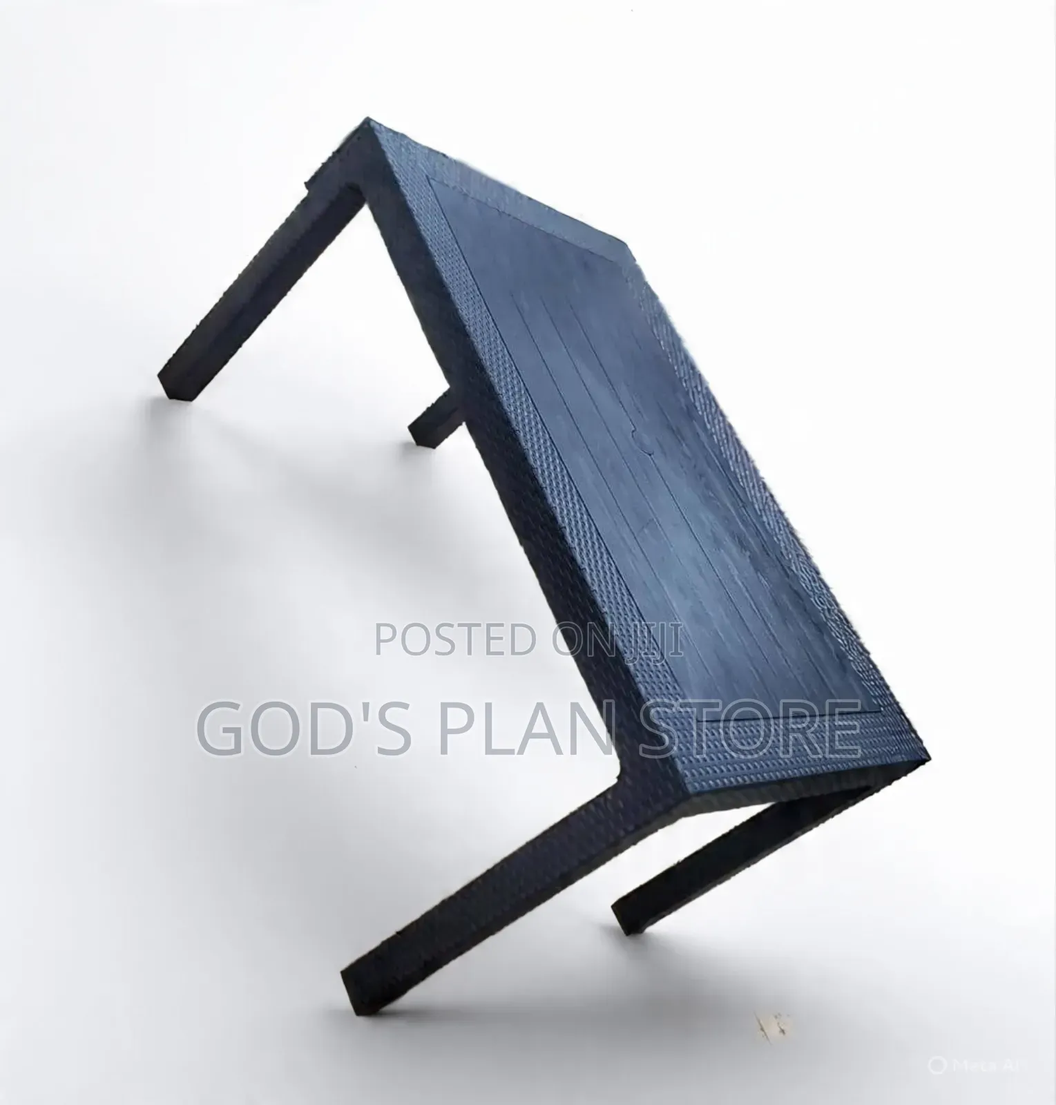 6people Cafeteria Plastic Table Plastic Table Black