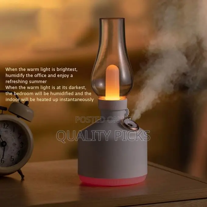 Desktop Quiet Stepless Air Humidifier Retro Lamp