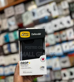 Otterbox Defender Series Case for the iPhone 15 Pro Max in Black.