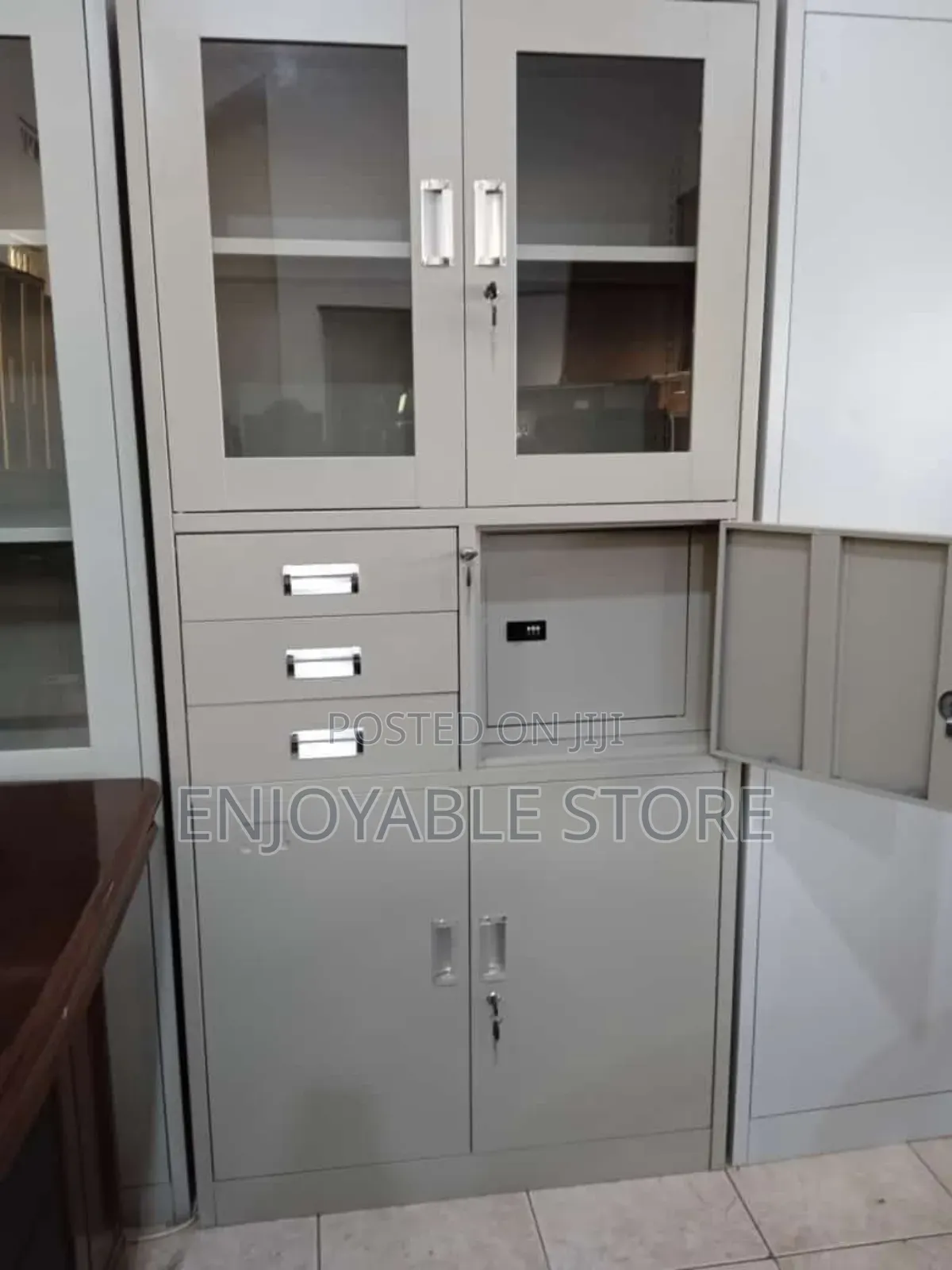 Office File Cabinet With Drawers Safe Half Glassed