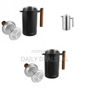 French Press Coffee Maker With Wooden Accents - Multicolor