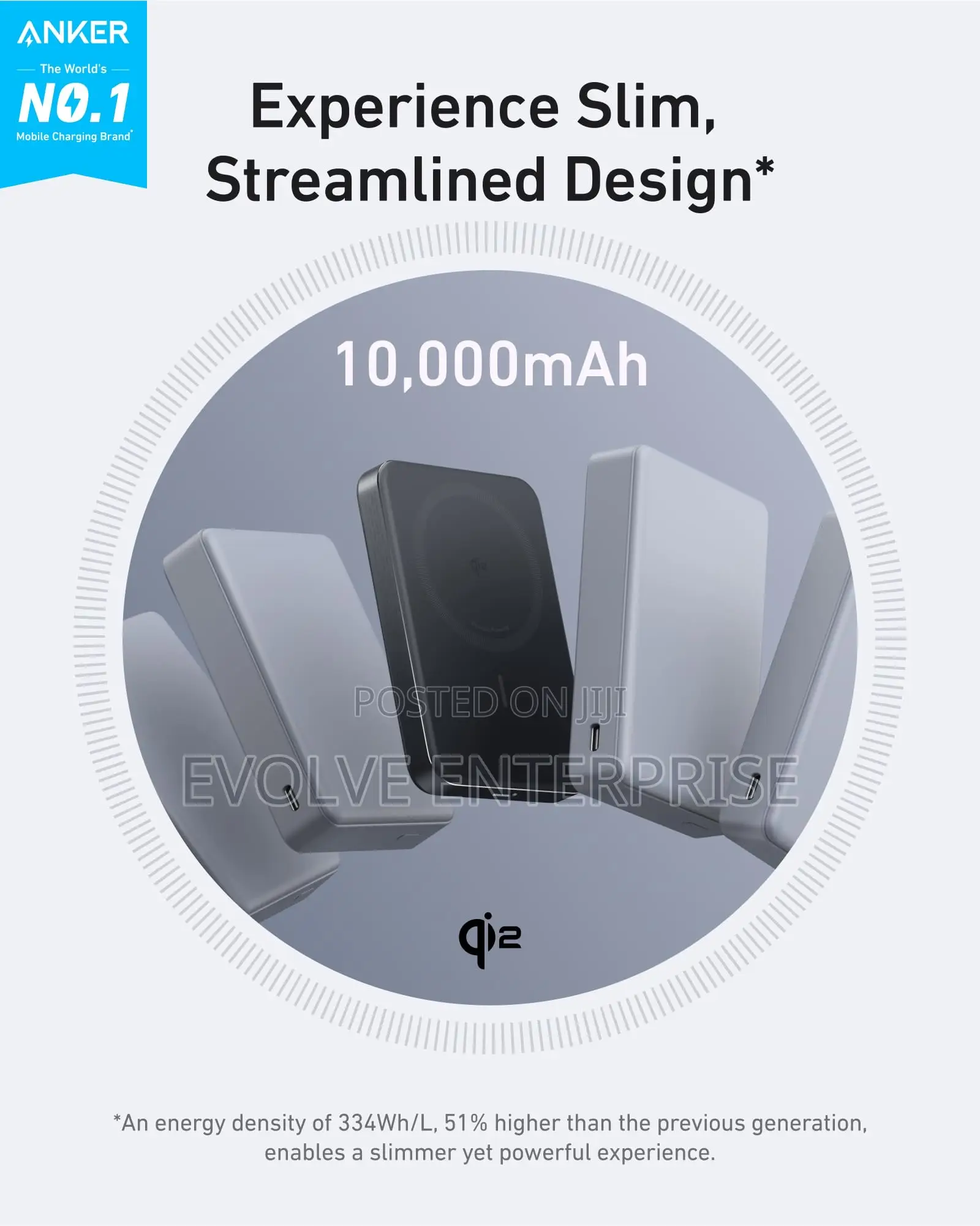 Anker Maggo Power Bank, Ultra-Slim 10,000mah Magnetic Battery Pack