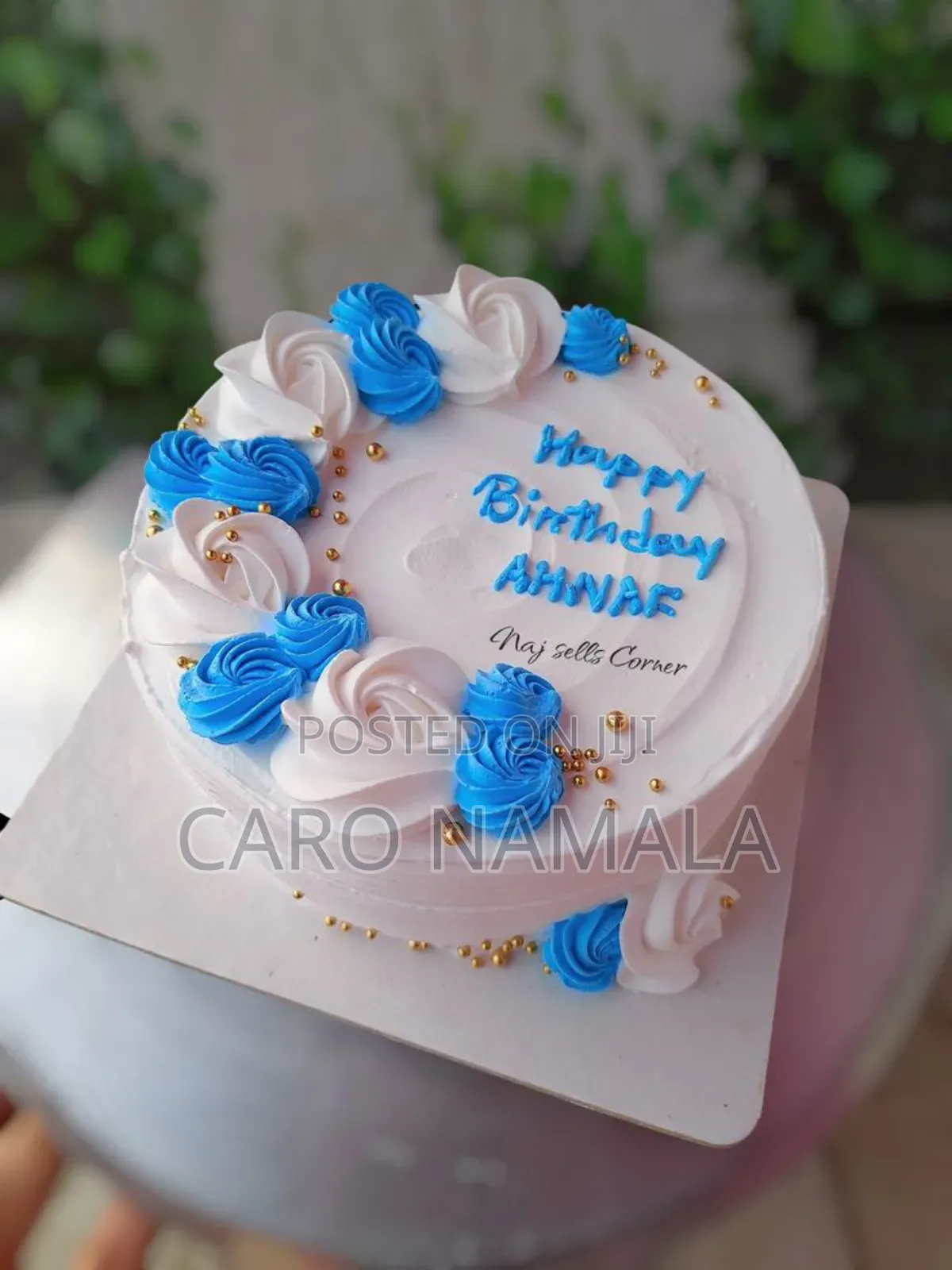 Cream and Blue