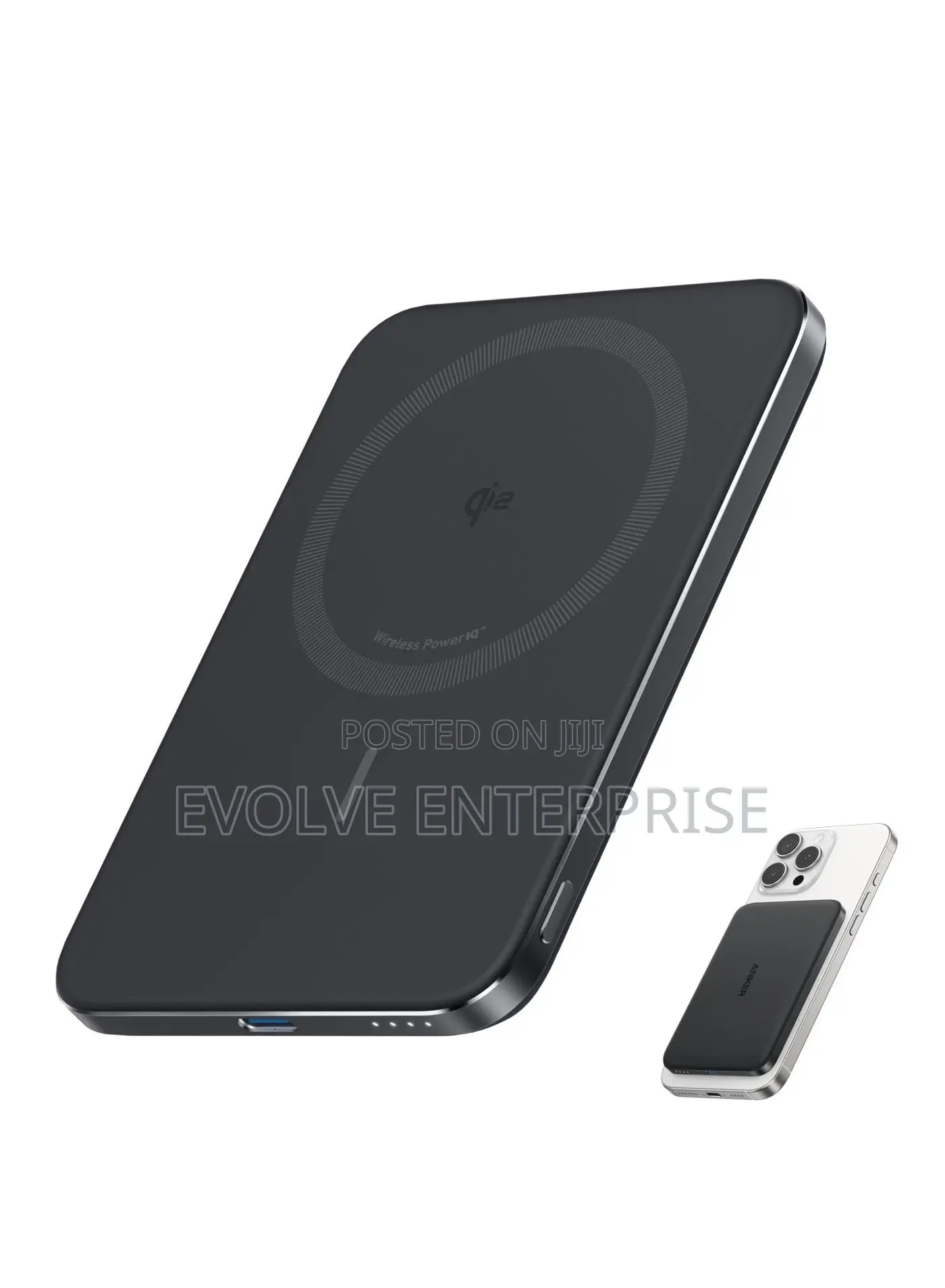 Nano Power Bank, Ultra-Slim 5,000mah Magnetic Wireless Charging