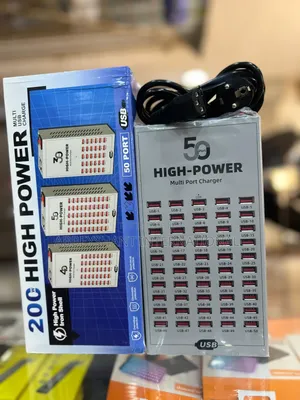 High-Power, 50-Port Usb Charging Station