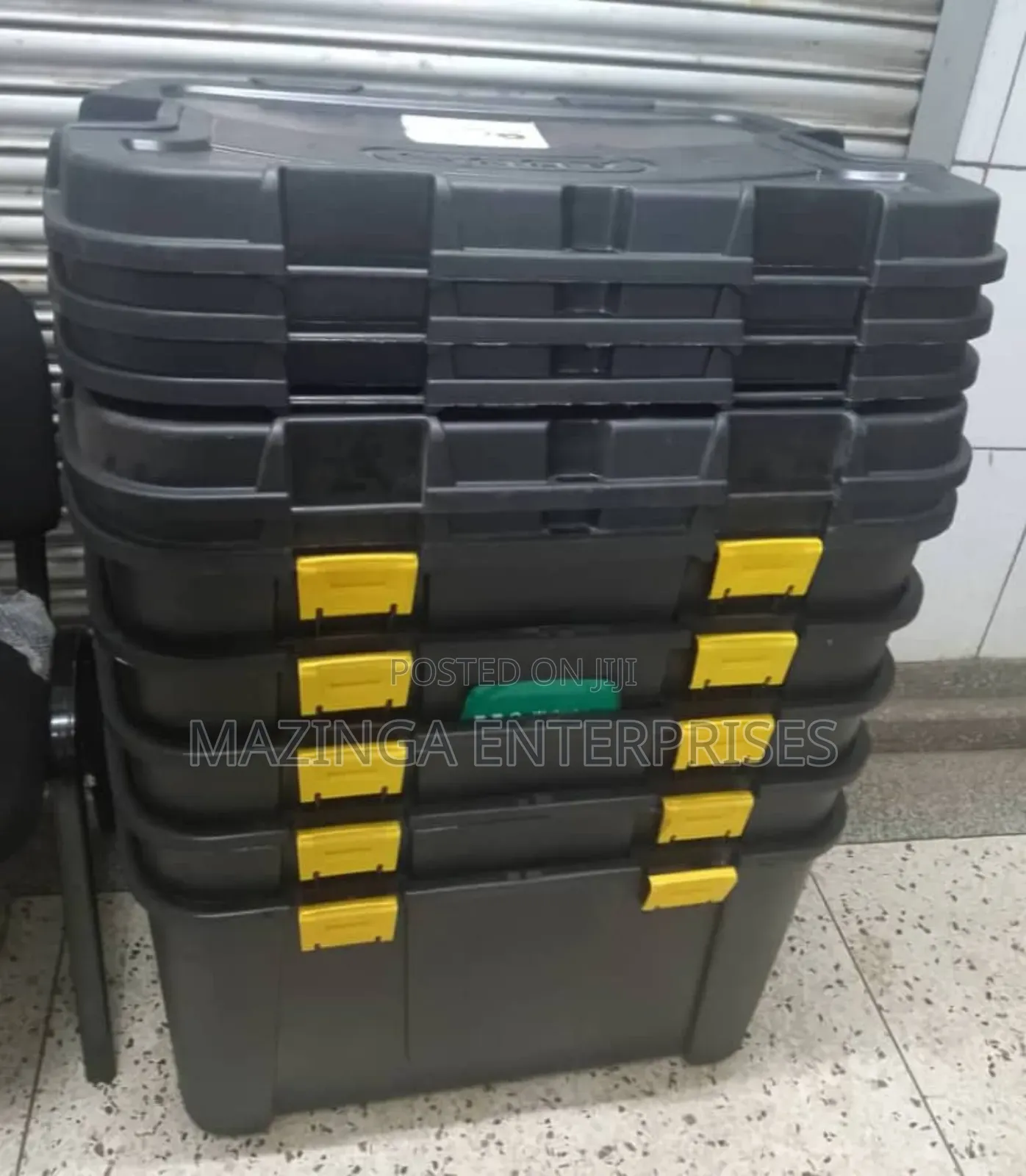 150litrs Addis Black Heavyduty Plastic Storage Boxes