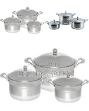 Stainless Steel Cooking Pot Set With Lids