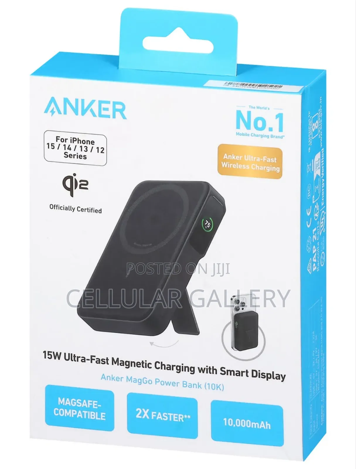 Anker Maggo Power Bank , 15w Ultra Fast Magnetic Wireless Charging