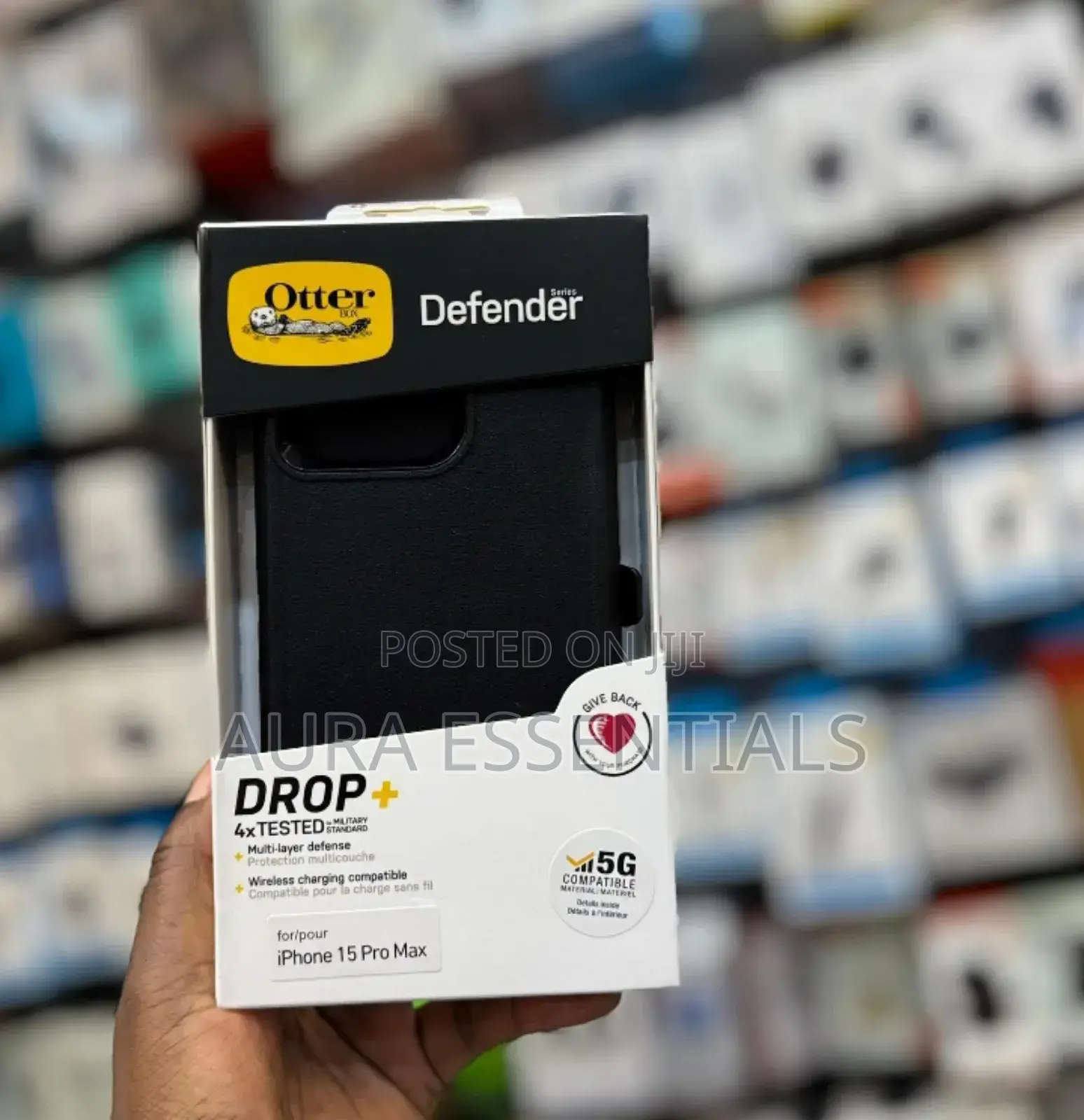 Otterbox Defender Series Case for the iPhone 15 Pro Max in Black