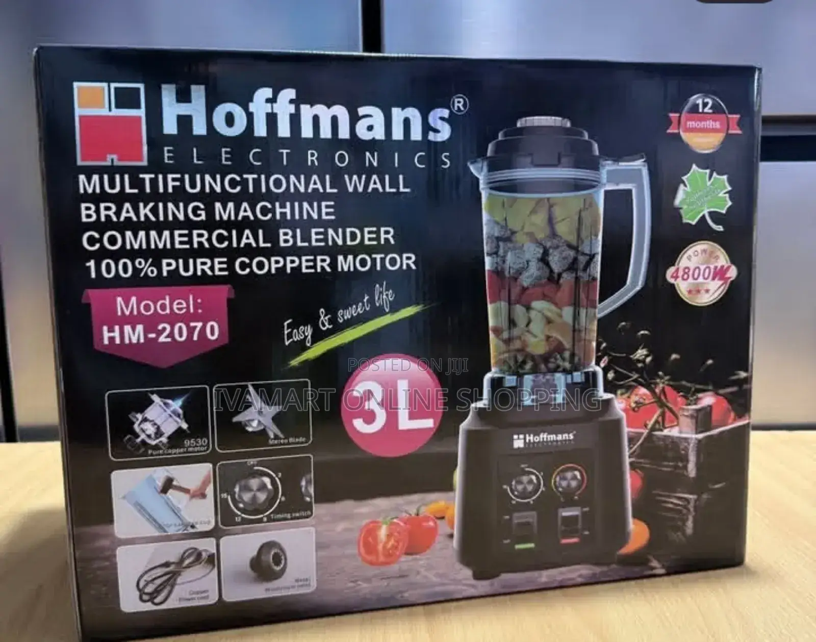 Hoffmans Hm-2070 3l Commercial Blender - 12 Months Warranty