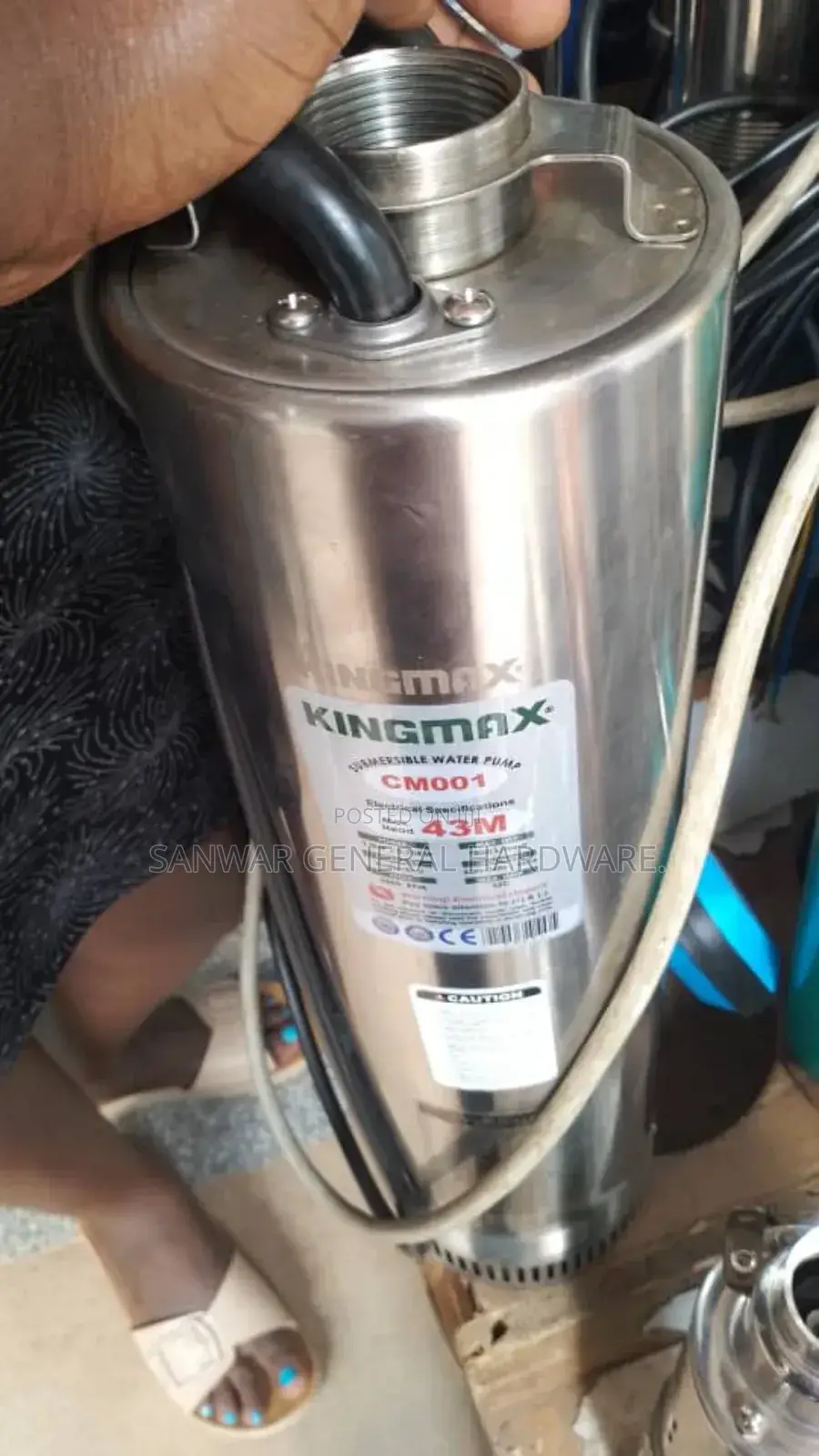 43m-Submersible Water Pumps.(Sucks From Bottom) Stainless Steel.