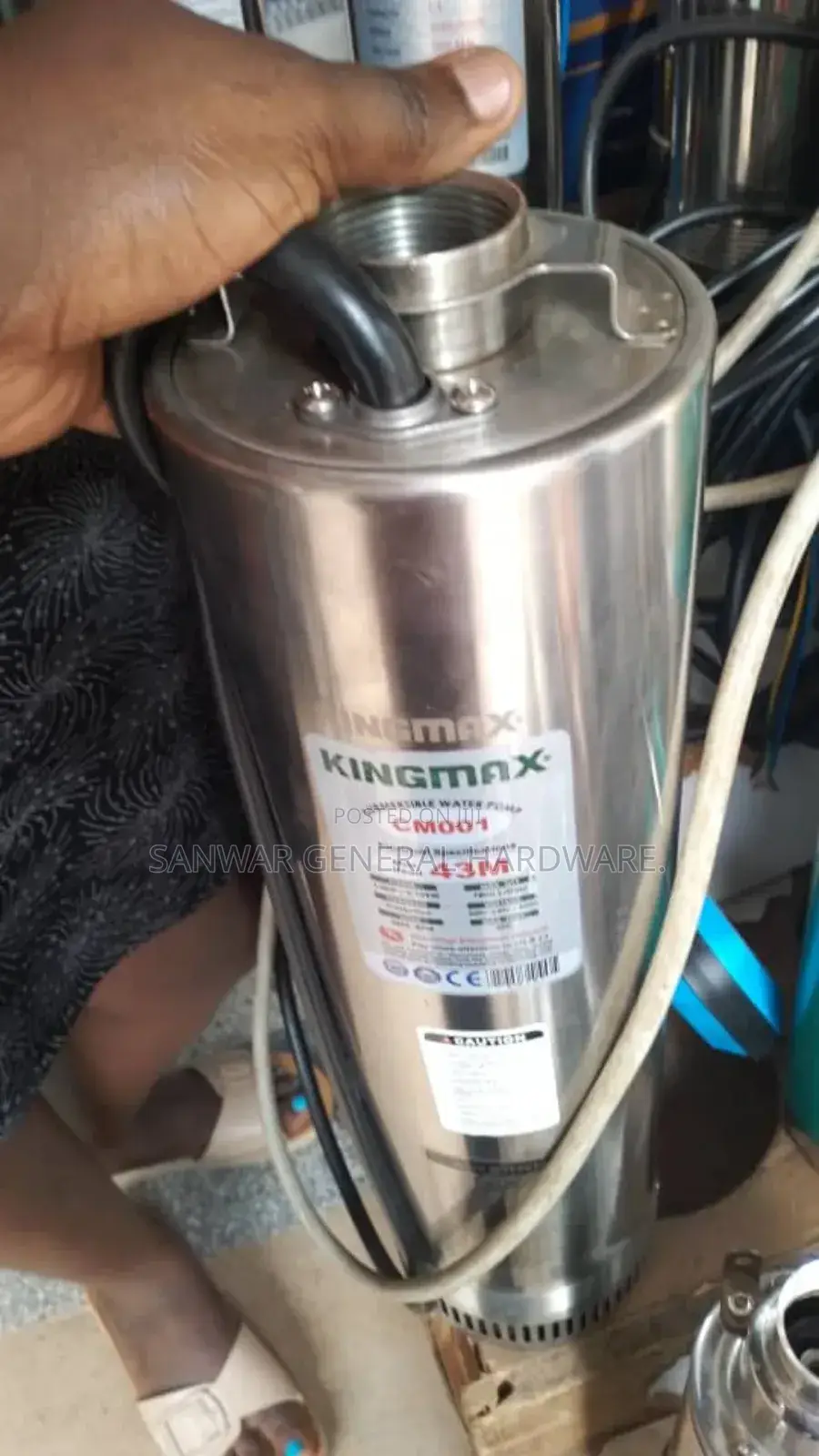 43m-Submersible Water Pumps.(Sucks From Bottom) Stainless Steel.