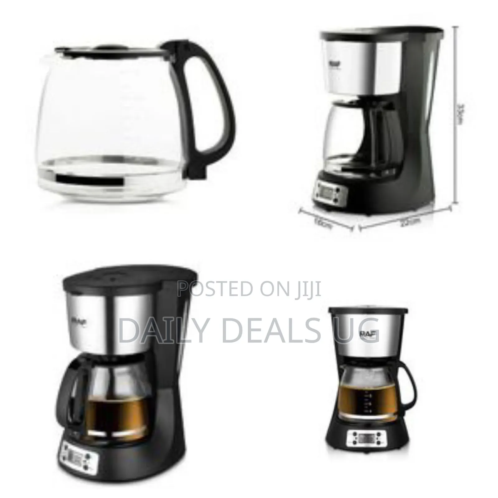 Raf Automatic Drip Coffee Maker With Digital Display - Multicolor