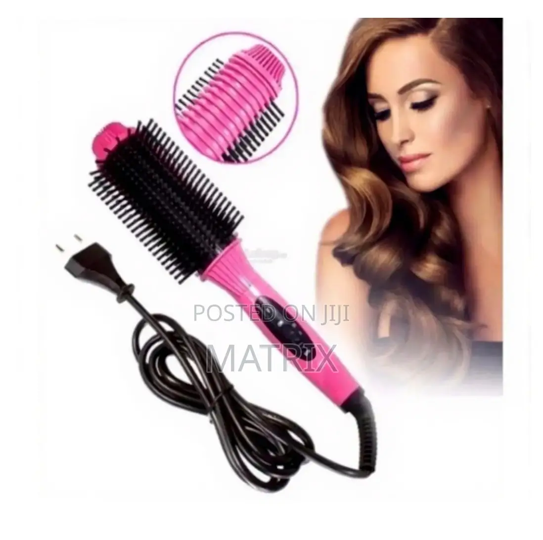 2-in-1 Hair Straightener Brush Comb, Wet or Dry Fast Heat
