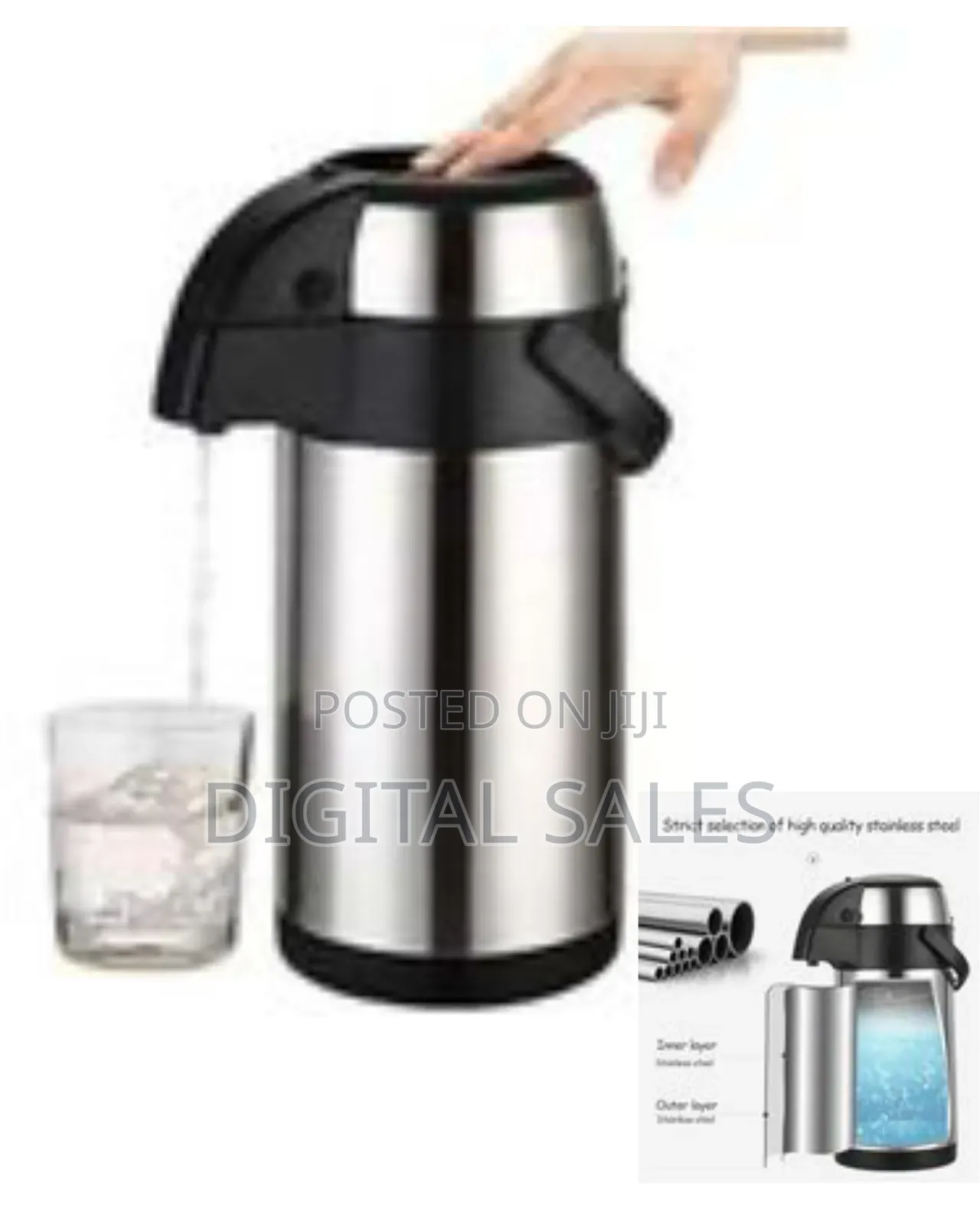 Daydays Stainless Steel Airpot Thermal Carafe With Air Pump