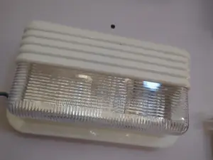 White Bulk Head Security Light