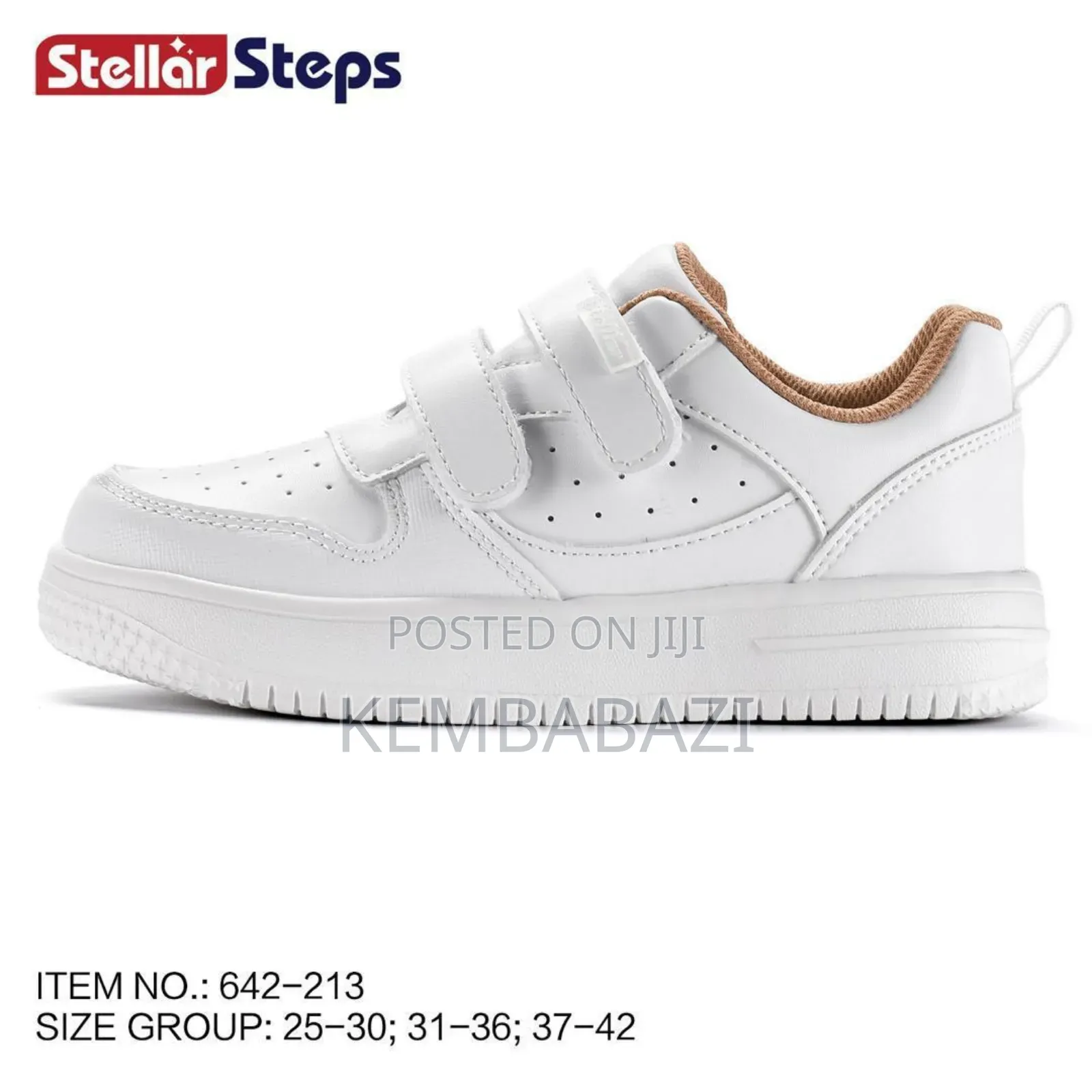 Apair of Stellar Steps White School Sneakers