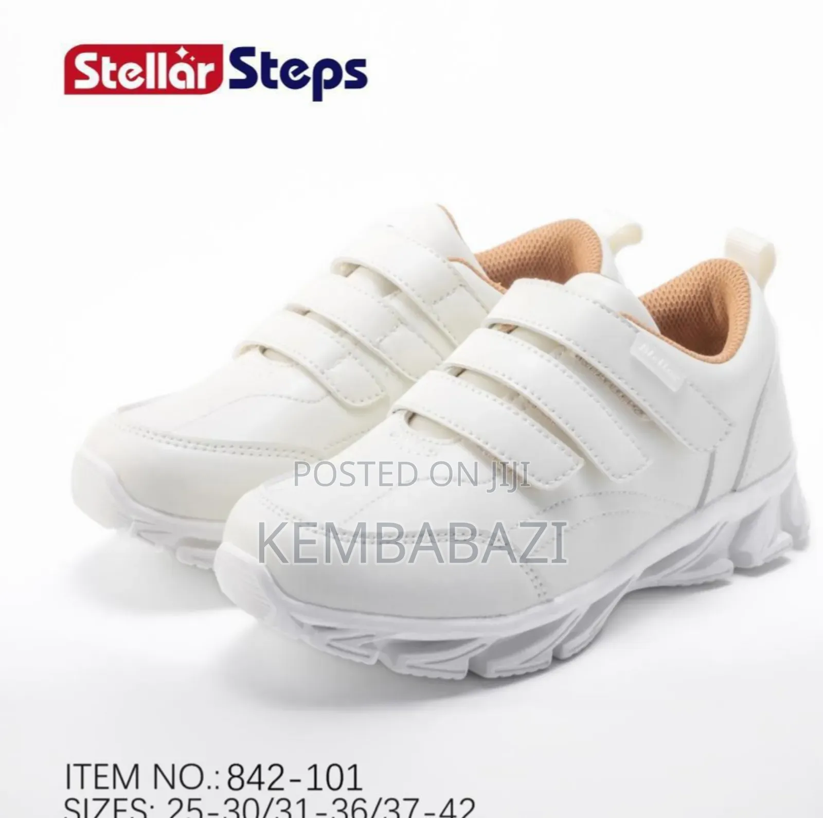 Apair of Stellar Steps White School Sneakers