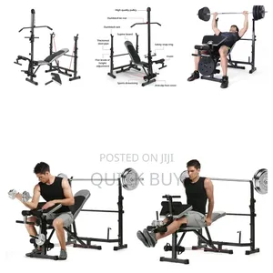 Multifunctional Adjustable Weight Lifting Bench Press Set