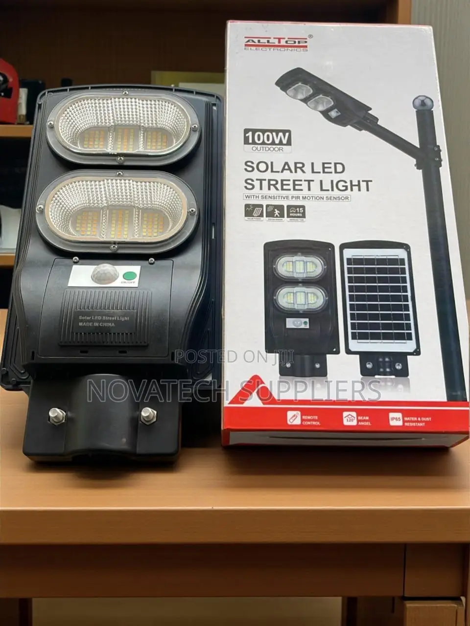 All-Top 100w Led Solar Street Light – No Electricity Needed