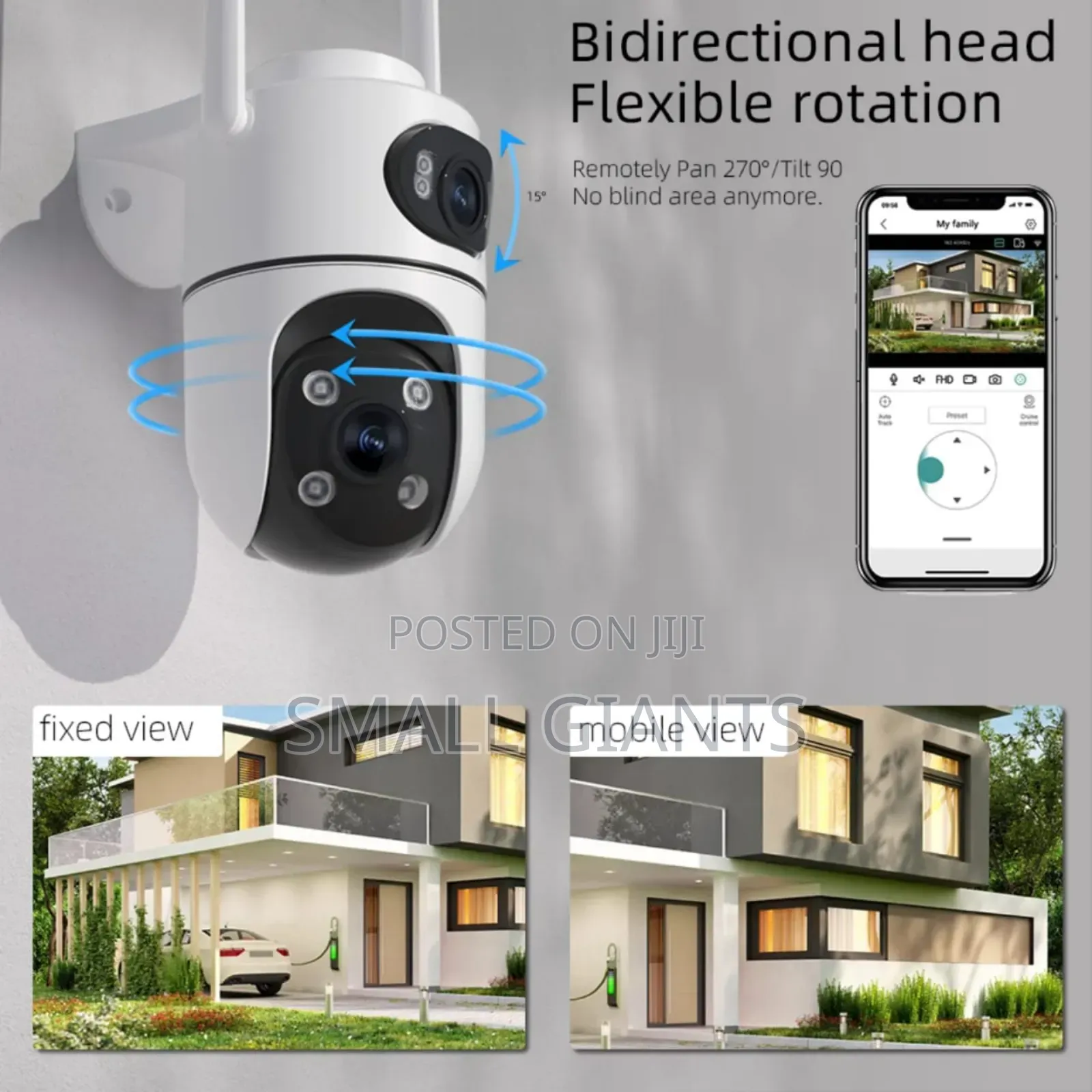 Multi-Lens View Camera, an Outdoor and Indoor Wi-Fi Smart Camera.