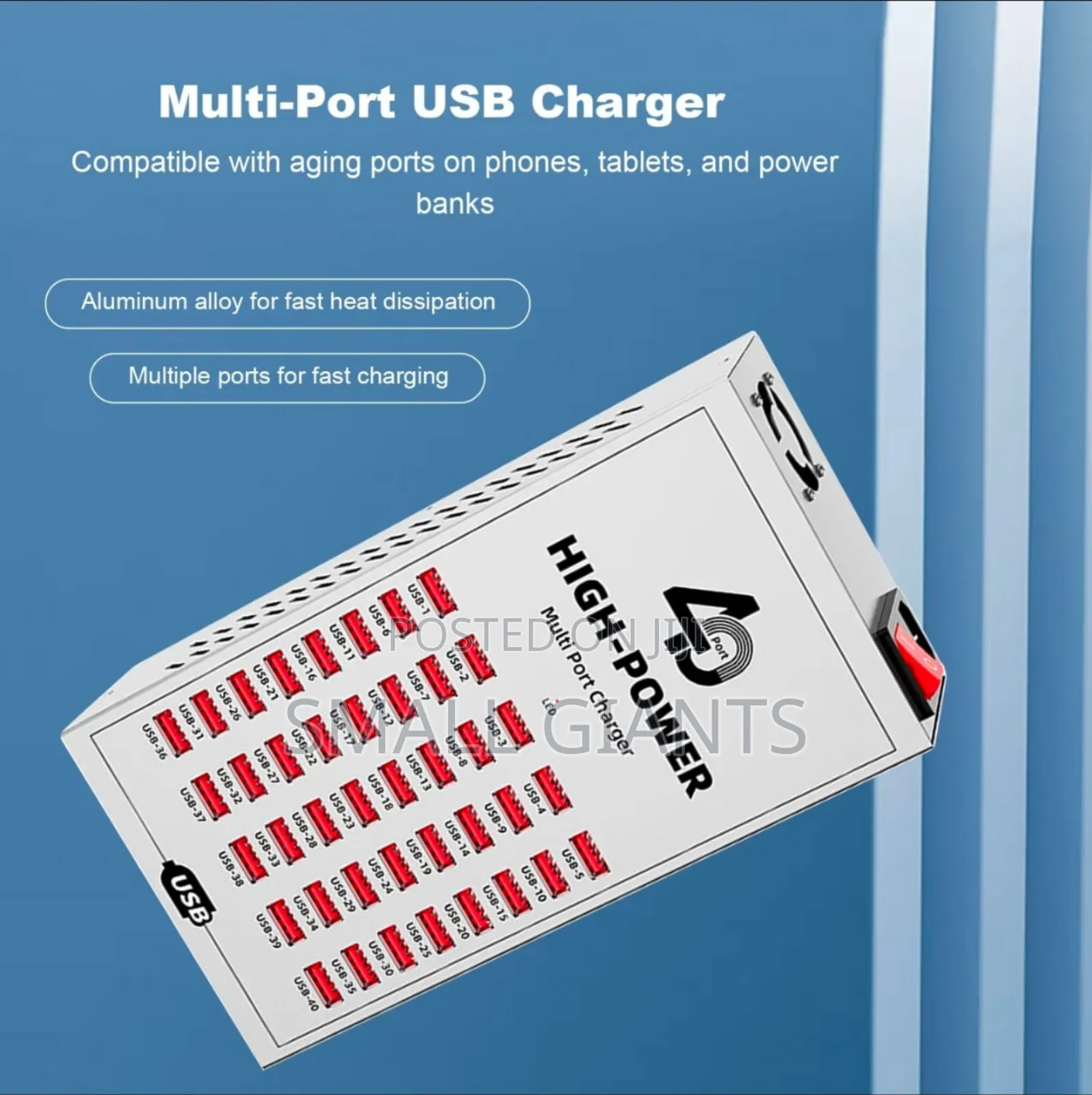 40-Port Usb Charging Station Designed for Simultaneous Charging