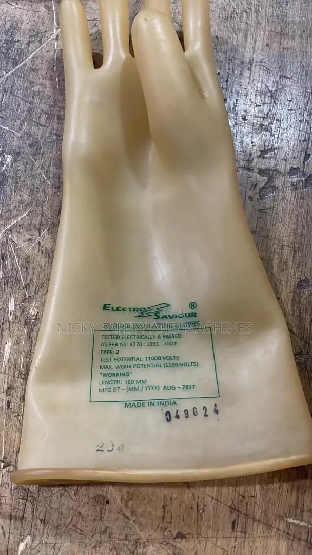 Electrical Hand Gloves 1100 Volts/ Rubber Insulating Gloves