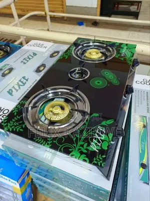 2-Burner Tempered Glass Gas Stove.